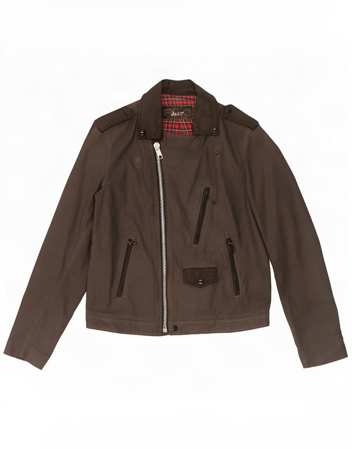 Kennedy Damen Militärjacke UK 14 mittelgraue Baumwolle