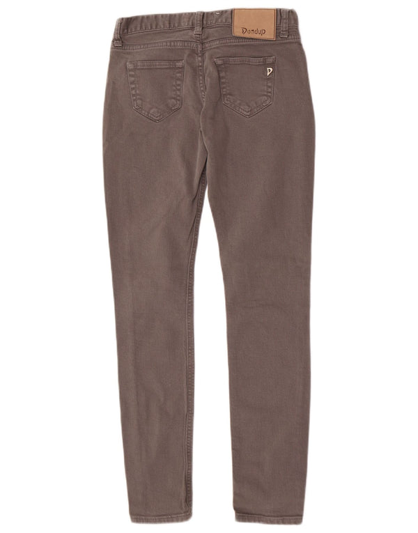Dondup Damen Skinny Jeans W25 L29 Graue Baumwolle
