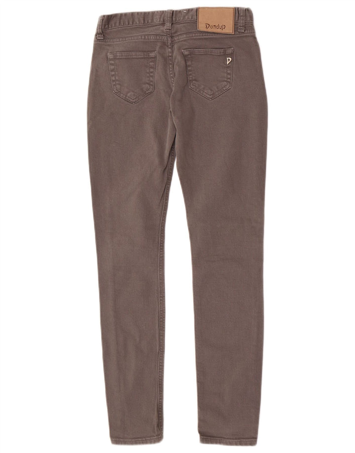 Dondup Damen Skinny Jeans W25 L29 Graue Baumwolle