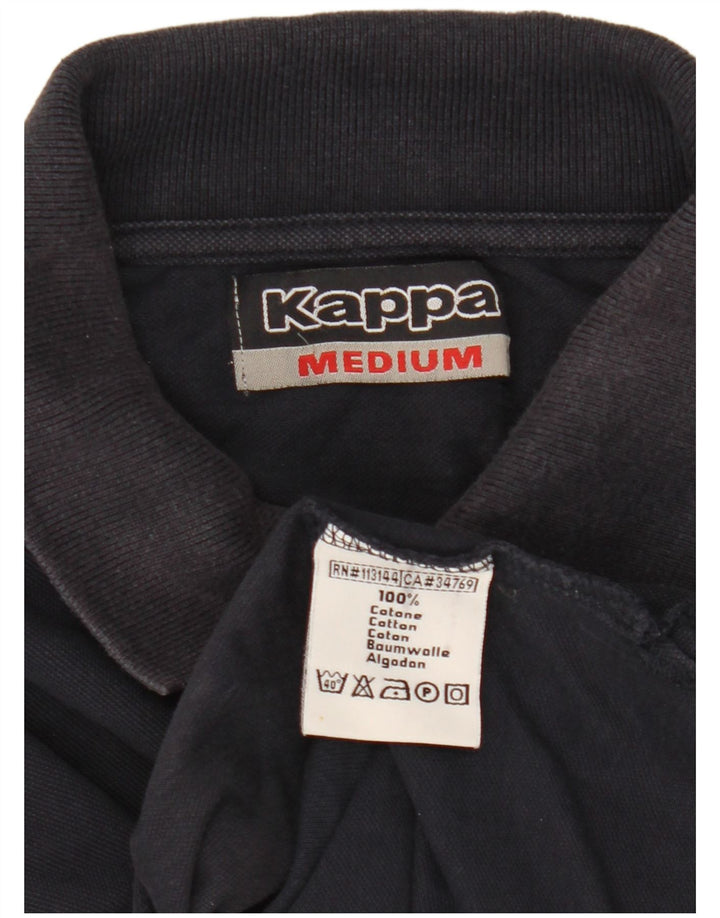 Kappa Herren-Langarm-Poloshirt aus mittelblauer Baumwolle