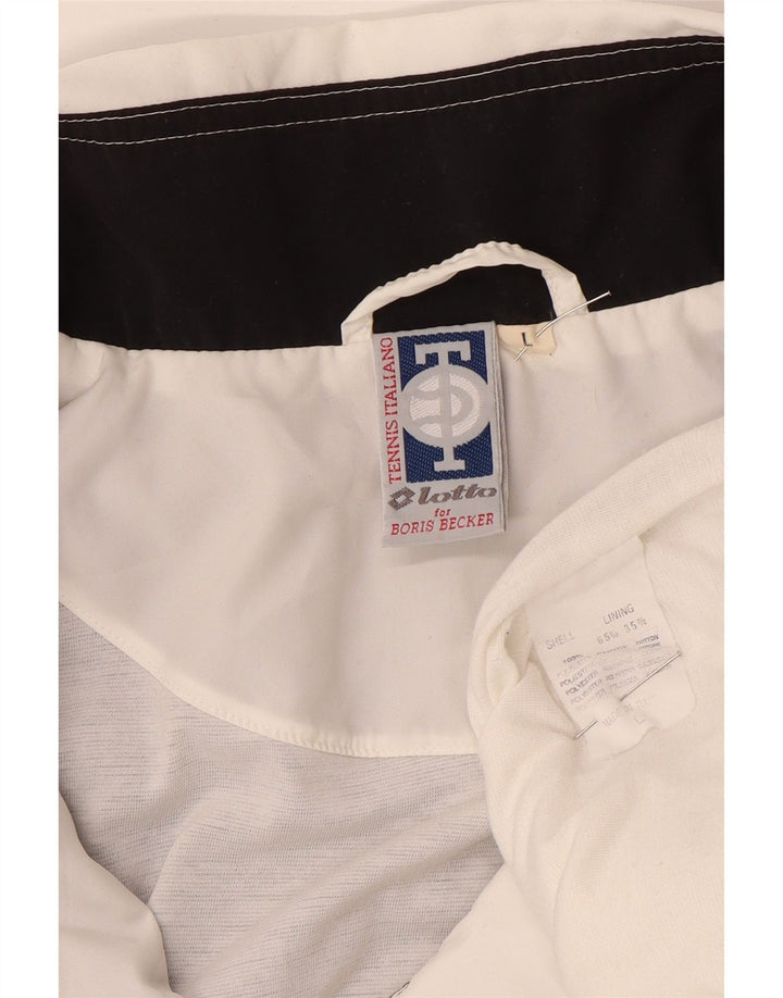 Lotto Herren-Trainingsanzug-Top-Jacke, großes schwarzes Farbblock-Polyester