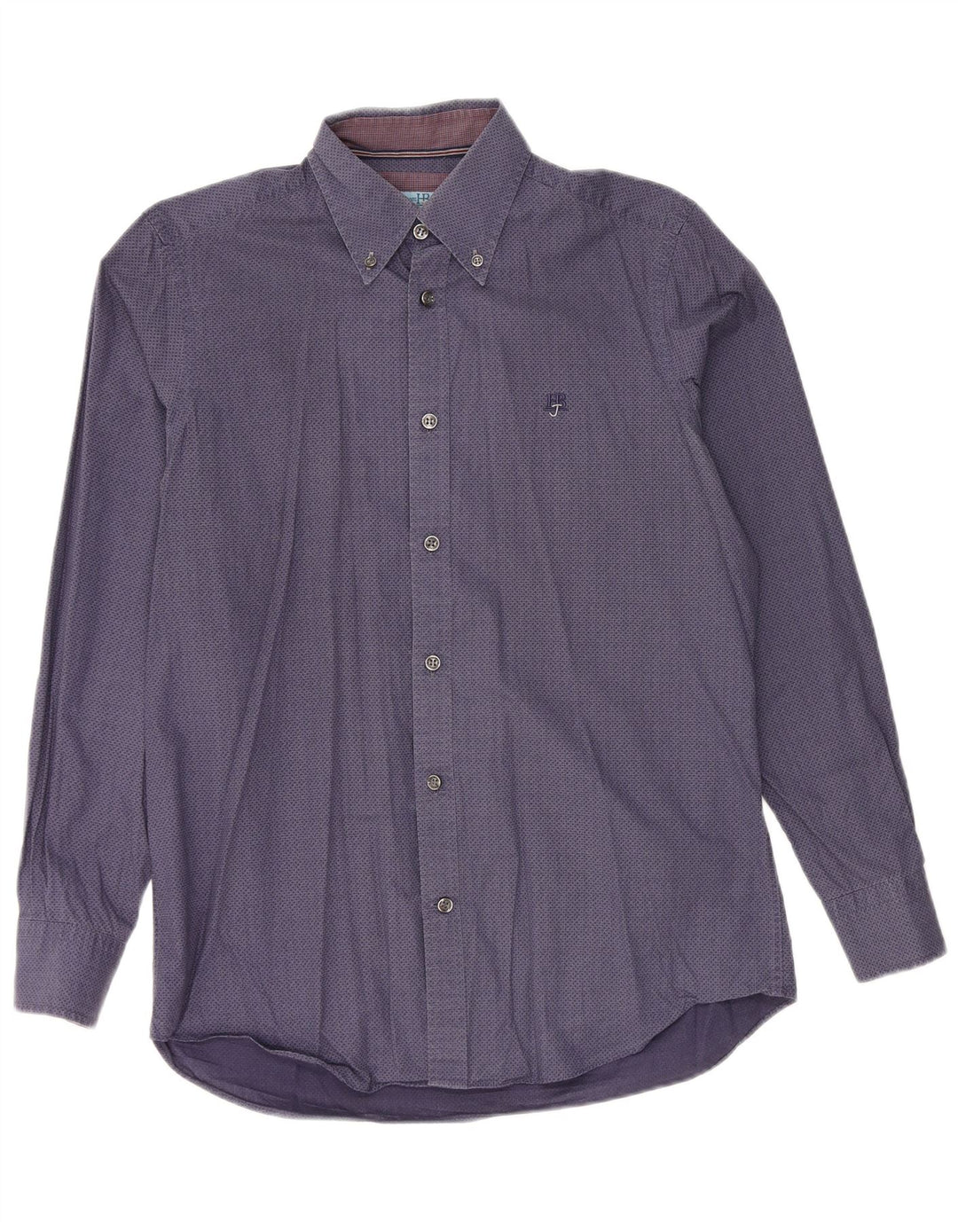 HARMONT & BLAINE Mens Shirt Medium Navy Blue Spotted Cotton