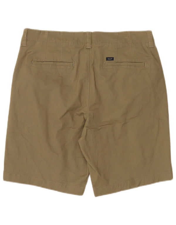 Lee Damen-Chinoshorts mit mittelhohem Bund, US 12, Größe L, W34, grüne Baumwolle