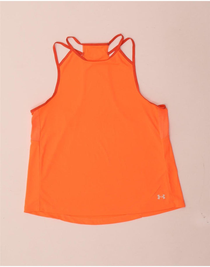 Under Armour Damen Weste Top UK 14 Large Orange Polyester