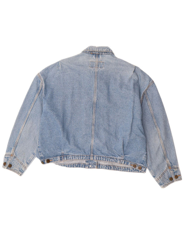 EDDIE BAUER Damen Übergroße Jeansjacke UK 14 Mittelblaue Baumwolle