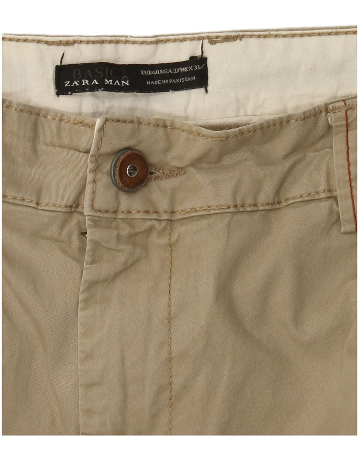 Zara Slim Chino-Hose für Herren, EU 40, M, B31, L34, Khaki