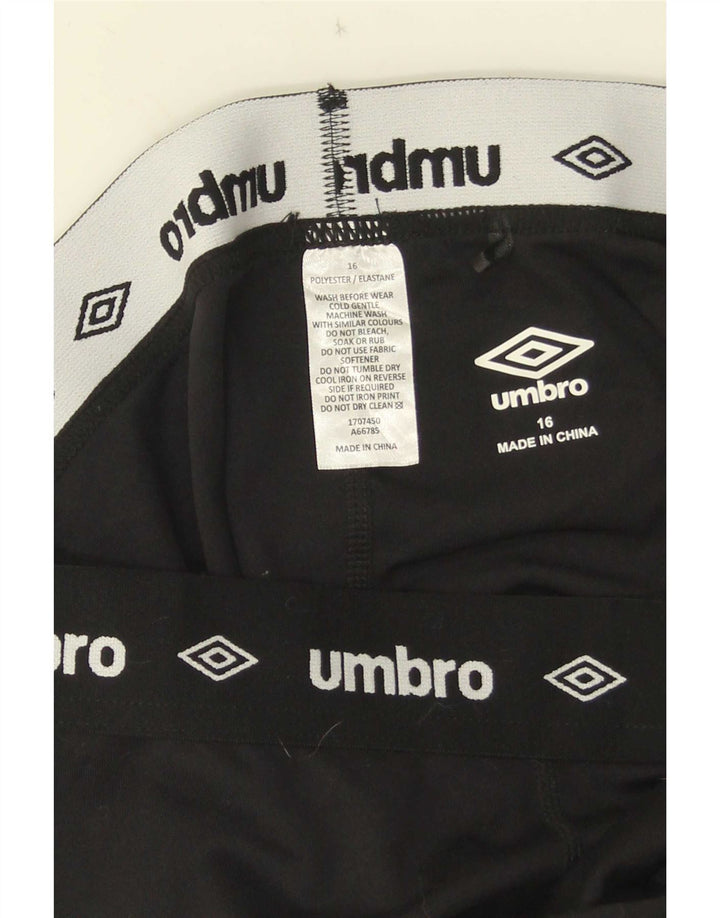 Umbro Mädchen-Leggings, 15–16 Jahre, W26, schwarzes Polyester