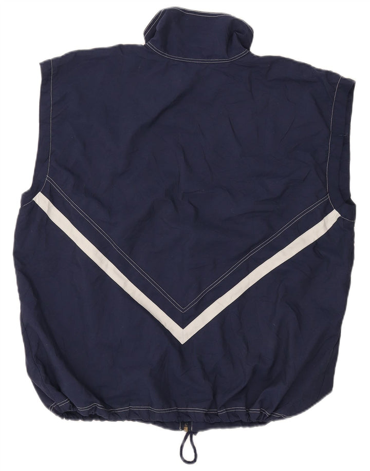 Active Herren-Trainingsanzug, ärmellos, Jacke, Größe S, Marineblau, Farbblock