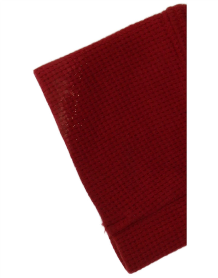 Fat Face Herren-Oberteil, langärmelig, groß, aus roter Baumwolle