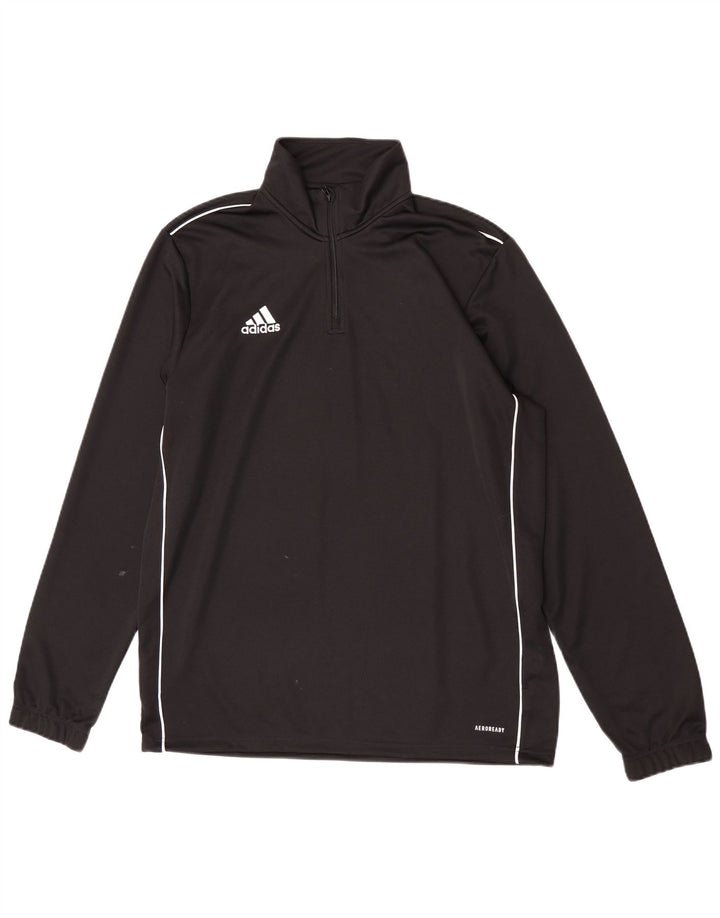 Adidas Herren Aeroready Zip Neck Pullover Trainingsanzug Top Large Schwarz Polyester