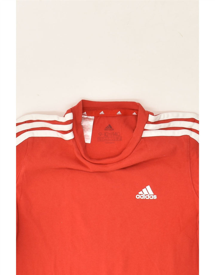 ADIDAS Boys T-Shirt Top 9-10 Years Red Cotton | Vintage Adidas | Thrift | Second-Hand Adidas | Used Clothing | Messina Hembry 
