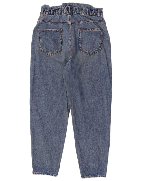 Zara Damen High Waist Tapered Jeans Medium W28 L27 Blau