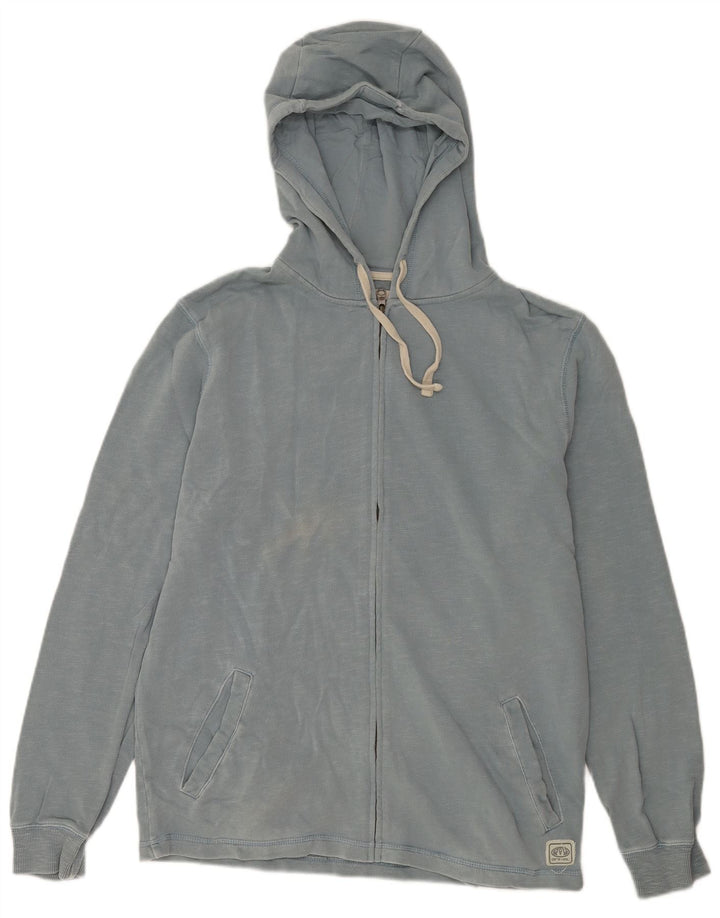 Animal Herren-Kapuzenpullover mit Reißverschluss, mittelblau gesprenkelte Baumwolle