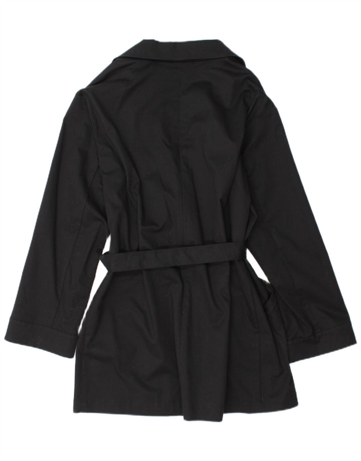 Liu Jo Damen Trenchcoat IT 44 Mittelschwarze Baumwolle