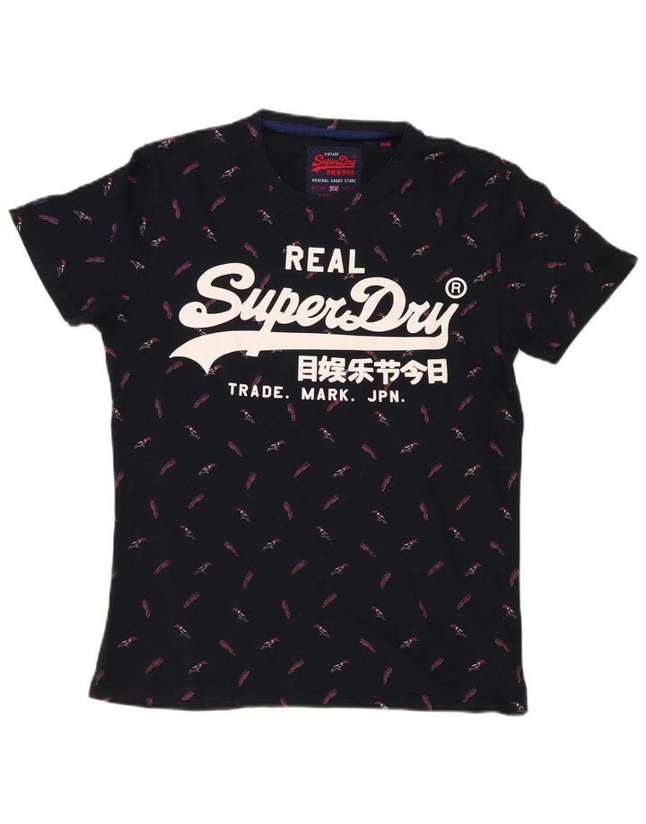 Superdry Herren Grafik-T-Shirt-Oberteil aus Baumwolle in mittlerem Marineblau