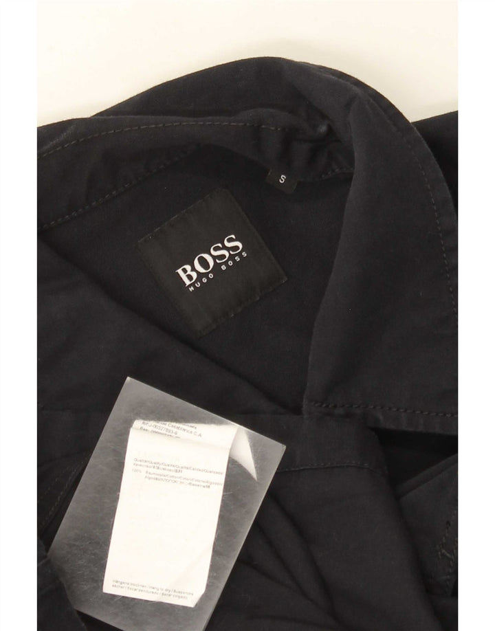 Hugo Boss Herren-Utility-Jacke UK 36 Small Marineblaue Baumwolle