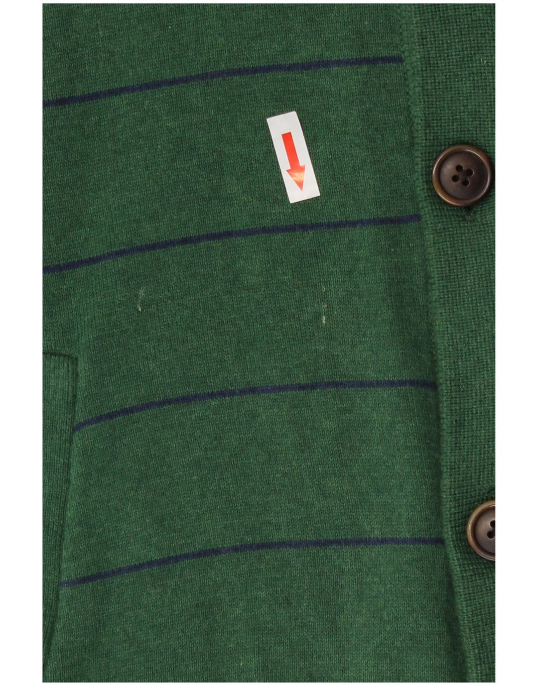 Tommy Hilfiger Herren-Strickjacke aus mittelgrün gestreifter Baumwolle