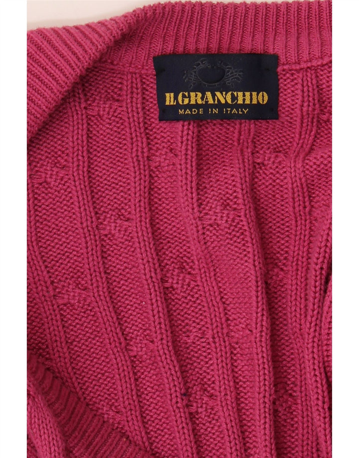 Il Granchio Herren-Strickjacke, Größe L, Rosa