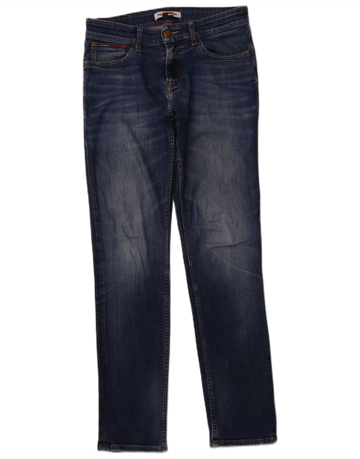 TOMMY HILFIGER Herren Slim Jeans W30 L32 Blaue Baumwolle