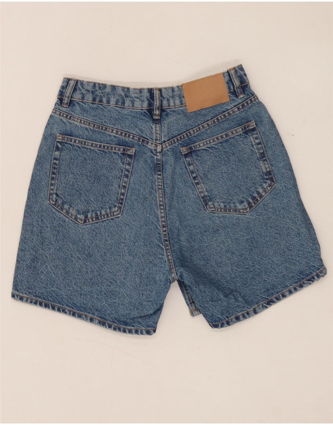 ZARA Damen Jeansshorts EU 38 Small W28 Blaue Baumwolle