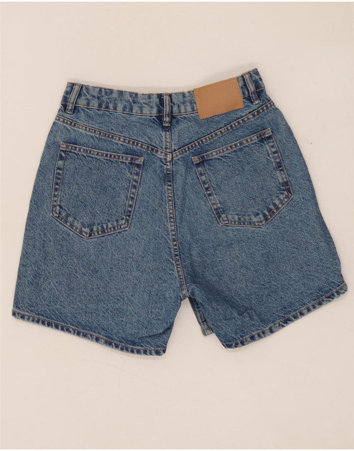 ZARA Damen Jeansshorts EU 38 Small W28 Blaue Baumwolle