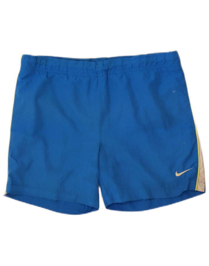 Nike Herren-Badeshorts aus mittelblauem Colourblock-Polyester