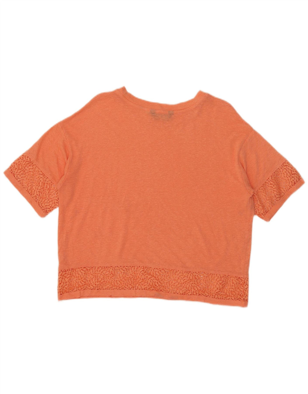 Marks & Spencer Damen Crop Oversize T-Shirt Top UK 10 Small Orange