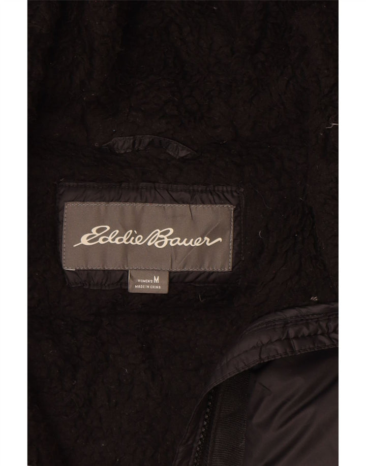 Eddie Bauer Damen-Jacke mit Kapuze, gepolstert, UK 14, mittelschwarzes Nylon