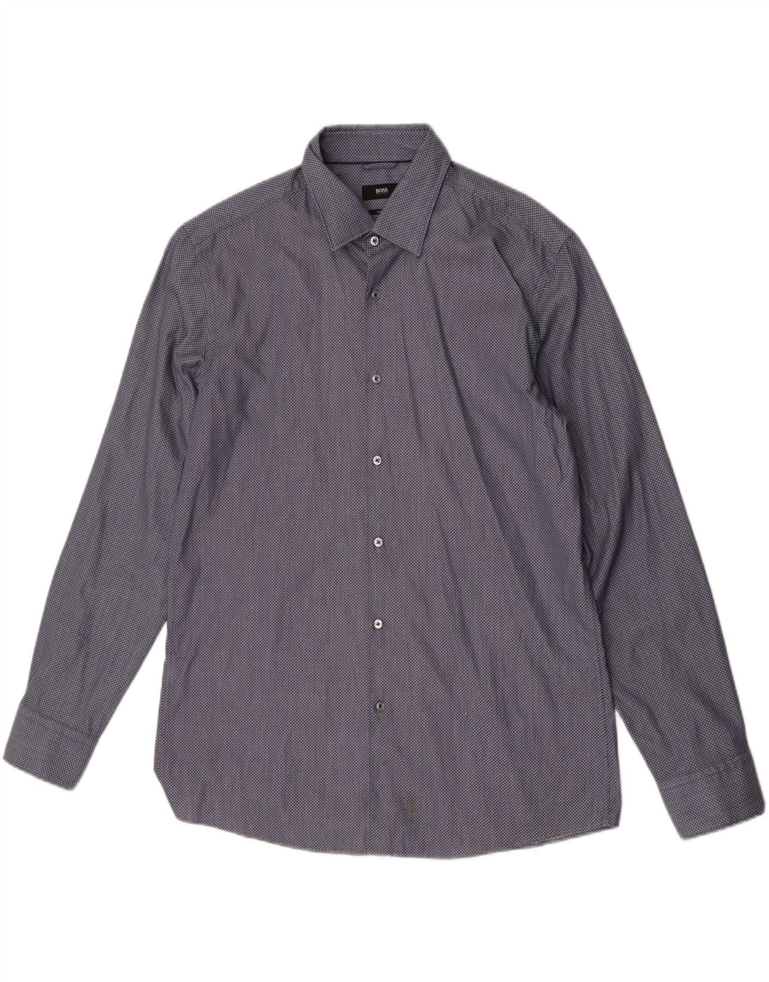 Hugo Boss Herren Slim Fit Hemd Größe 17 43 XL Blau kariert