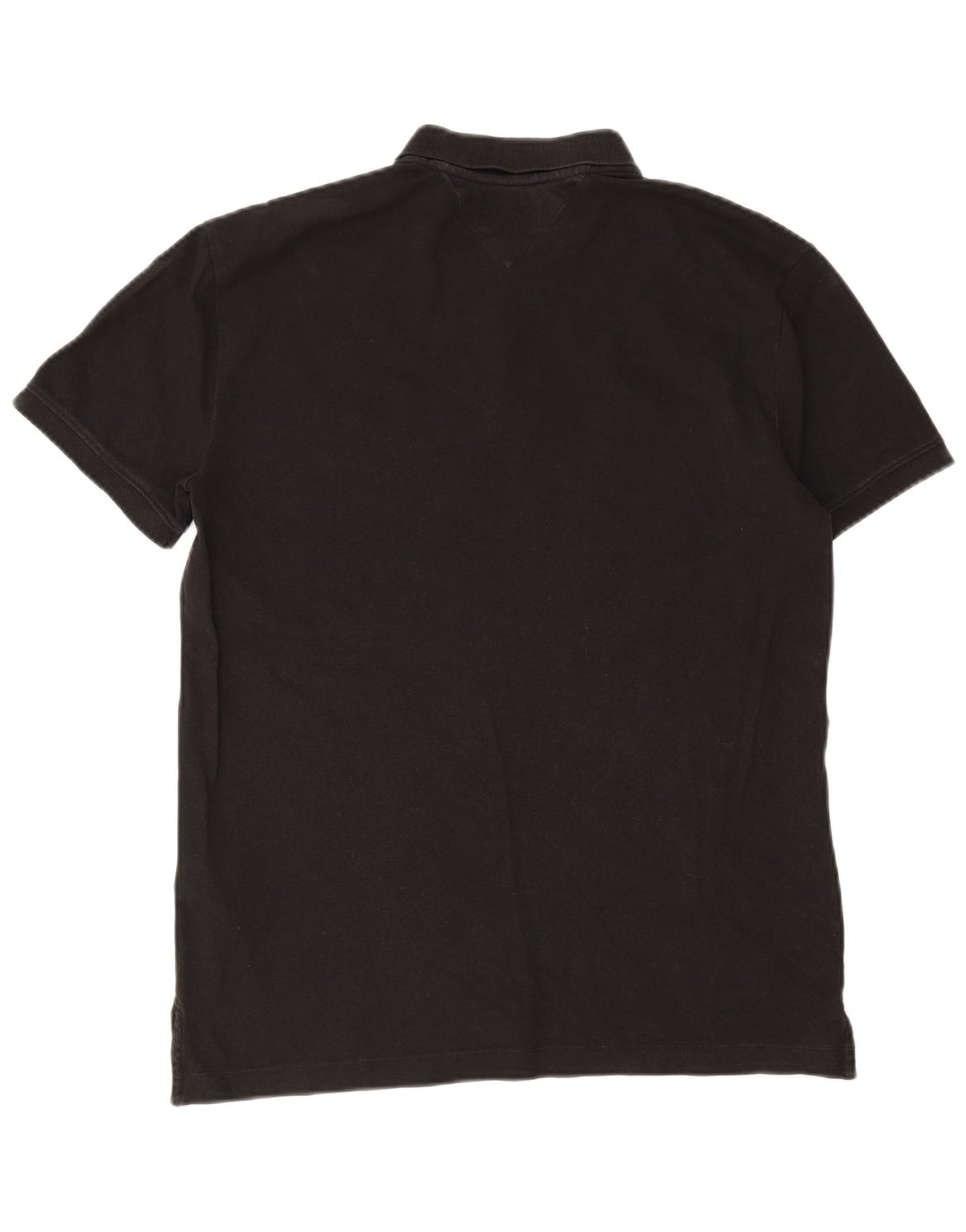 Tommy Hilfiger Herren-Poloshirt, große schwarze Baumwolle