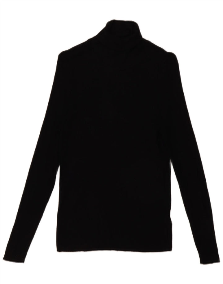 Marks & Spencer Damen Top Langarm UK 16 Large Schwarze Viskose