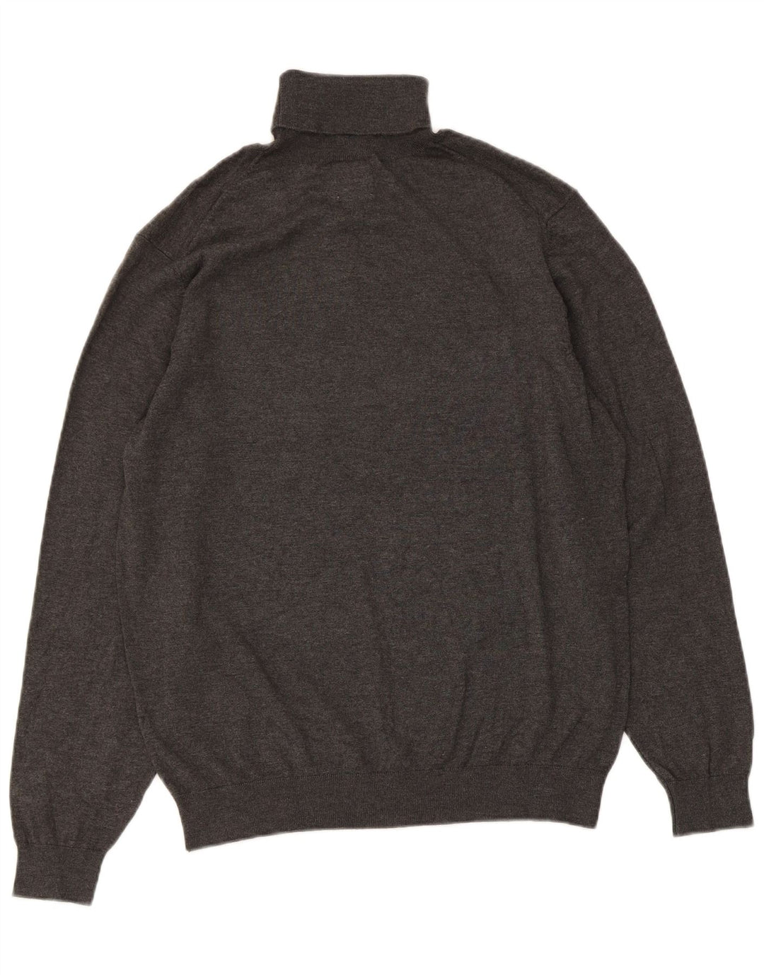 Rollkragenpullover für Herren von Zara, groß, grau gefleckte Viskose