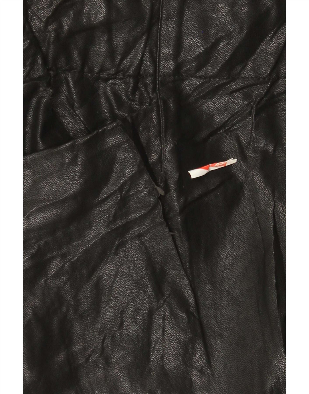 Zara Damen-Minirock aus Kunstleder, Größe S, W26, Schwarz, Polyurethan