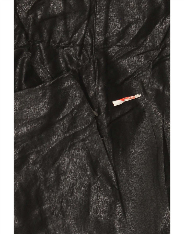 Zara Damen-Minirock aus Kunstleder, Größe S, W26, Schwarz, Polyurethan