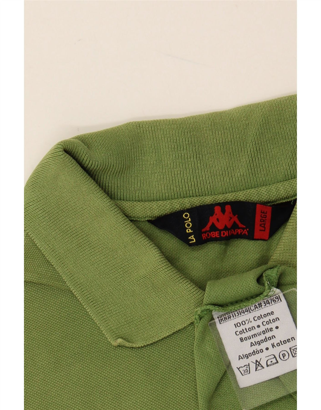 KAPPA Herren Poloshirt Große grüne Baumwolle