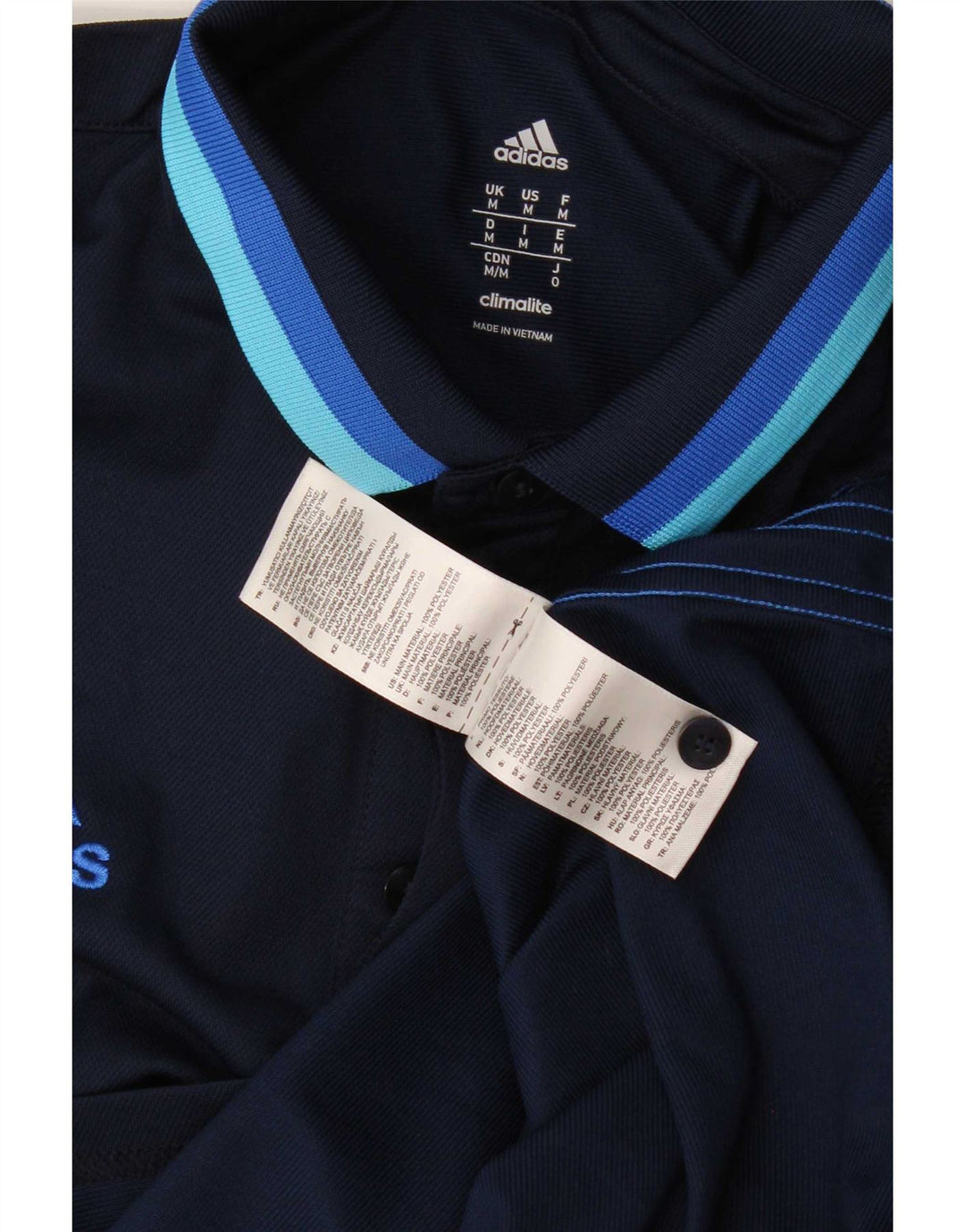 Adidas Herren Climalite Poloshirt Medium Marineblau gestreift Polyester