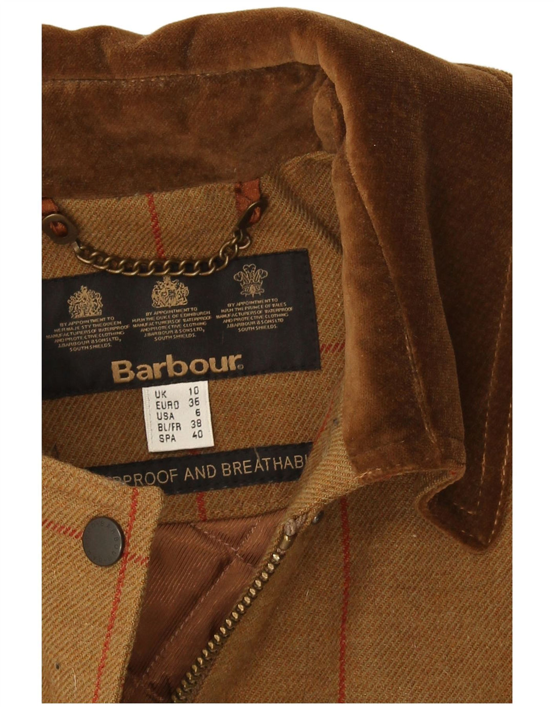 Barbour Damen Übergroßer Mantel UK 10 Small Beige Check