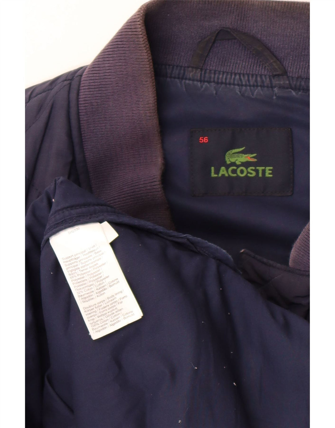 Lacoste Herren Steppjacke IT 56 3XL Marineblau Polyester