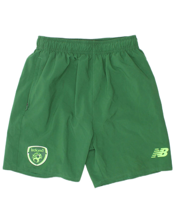 New Balance Boys Ireland Sportshorts 12–13 Jahre, grünes Polyester