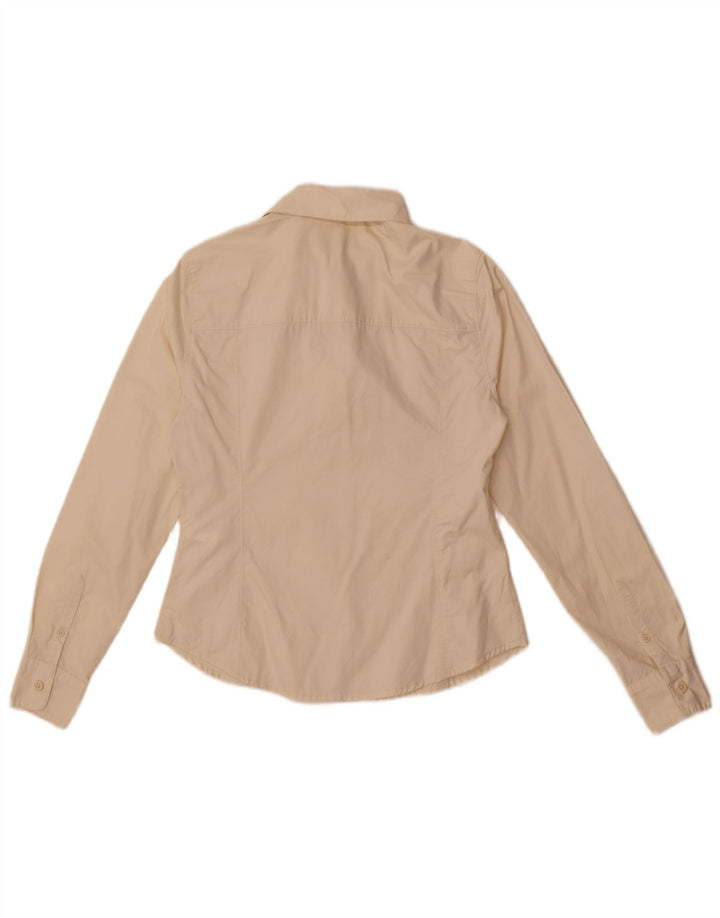 Sergio Tacchini Damen Hemd IT 40 Small Weiße Baumwolle