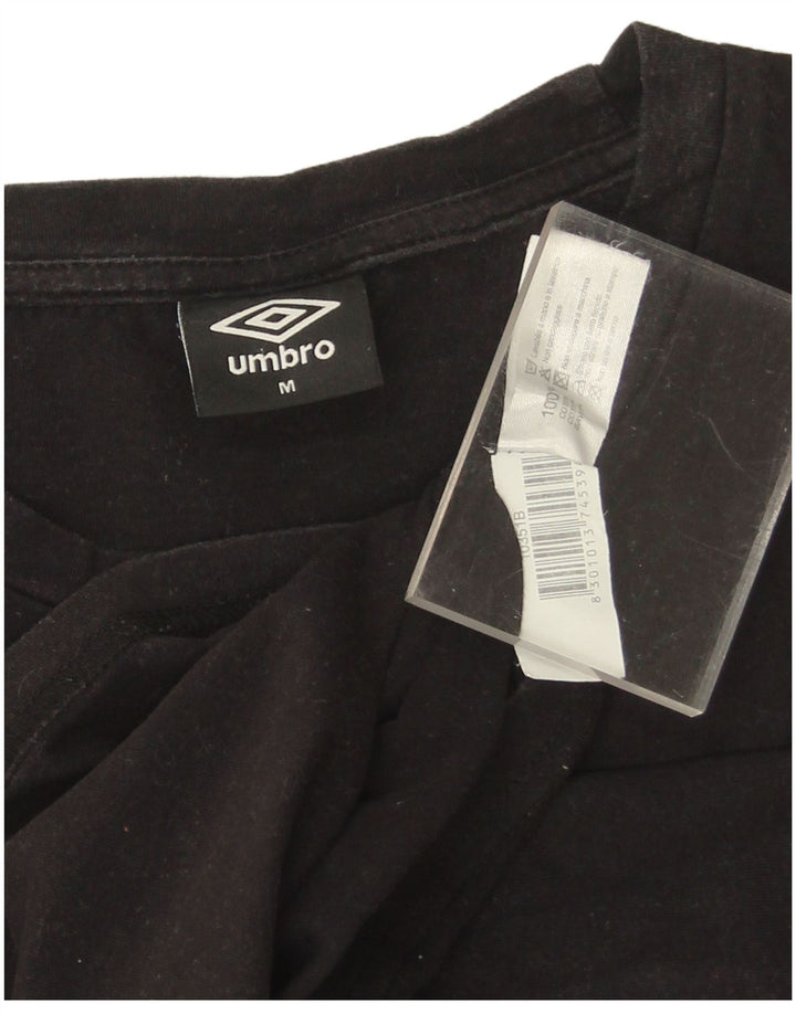 Umbro Herren Grafik-T-Shirt-Oberteil aus mittelschwarzer Baumwolle