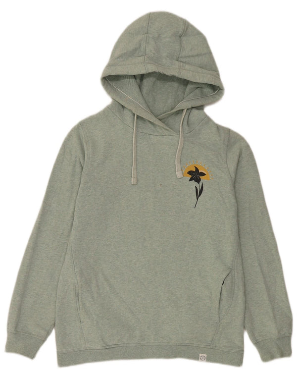 Fat Face Damen-Kapuzenpullover mit Grafik, übergroß, Gr. 10, Größe S, Grün, Blumenmuster