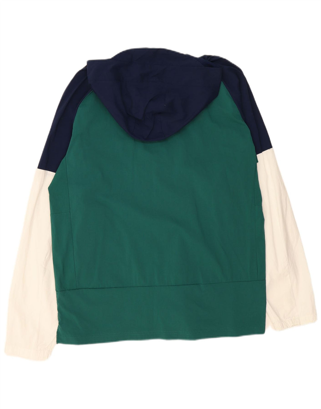 ADIDAS Herren-Trainingsanzug mit Kapuze, Oberteil, Jacke, groß, grünes Colourblock-Nylon