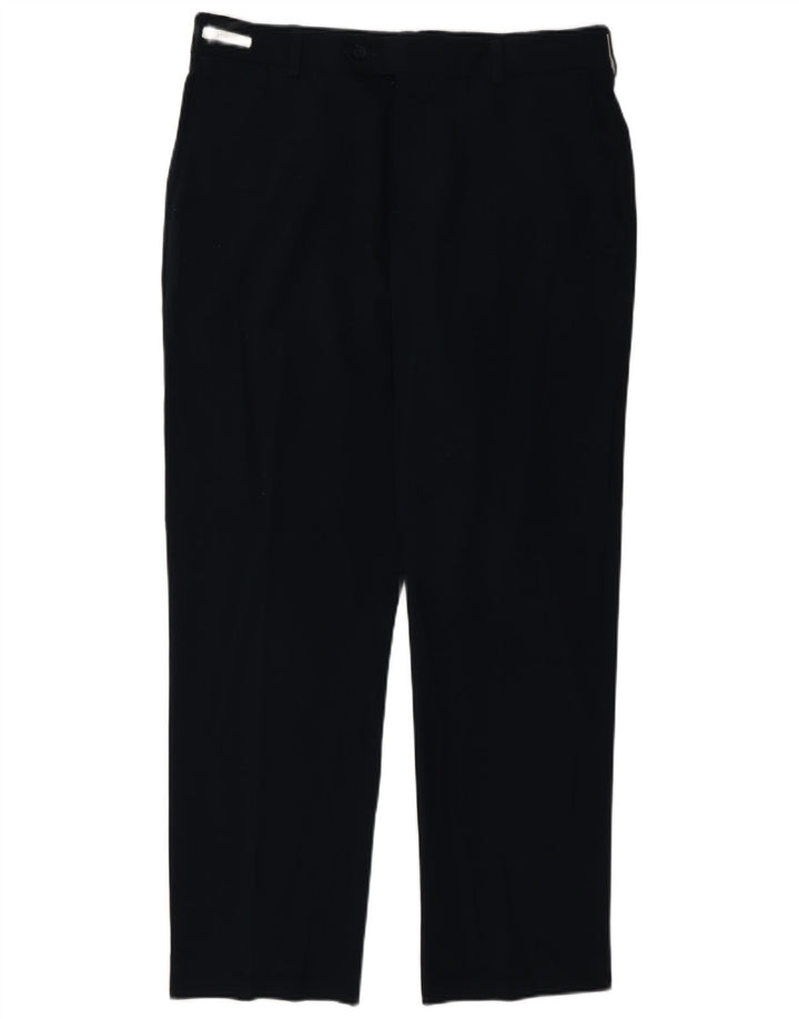 Farah Herren-Freizeithose, gerade, W34, L29, Marineblau, Polyester