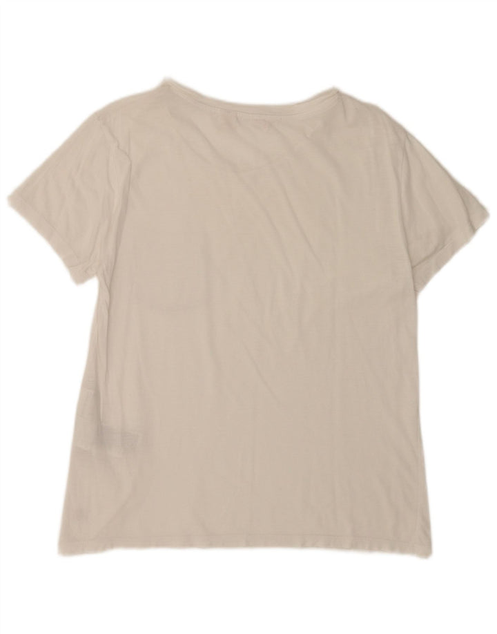 Levi's Damen T-Shirt Top UK 16 Large Weiße Baumwolle