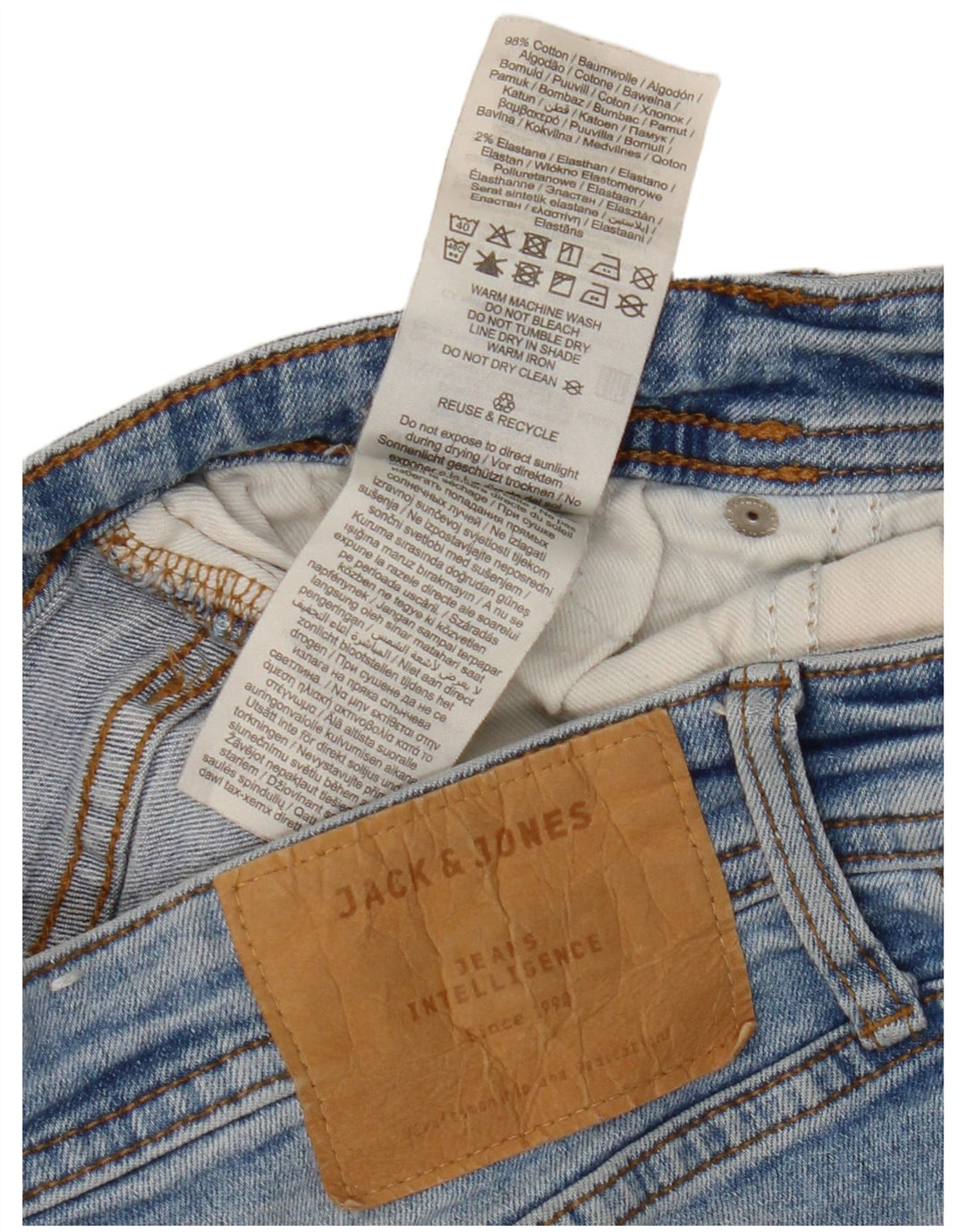 Jack & Jones Herren GLENN Slim Jeans W32 L30 Blaue Baumwolle
