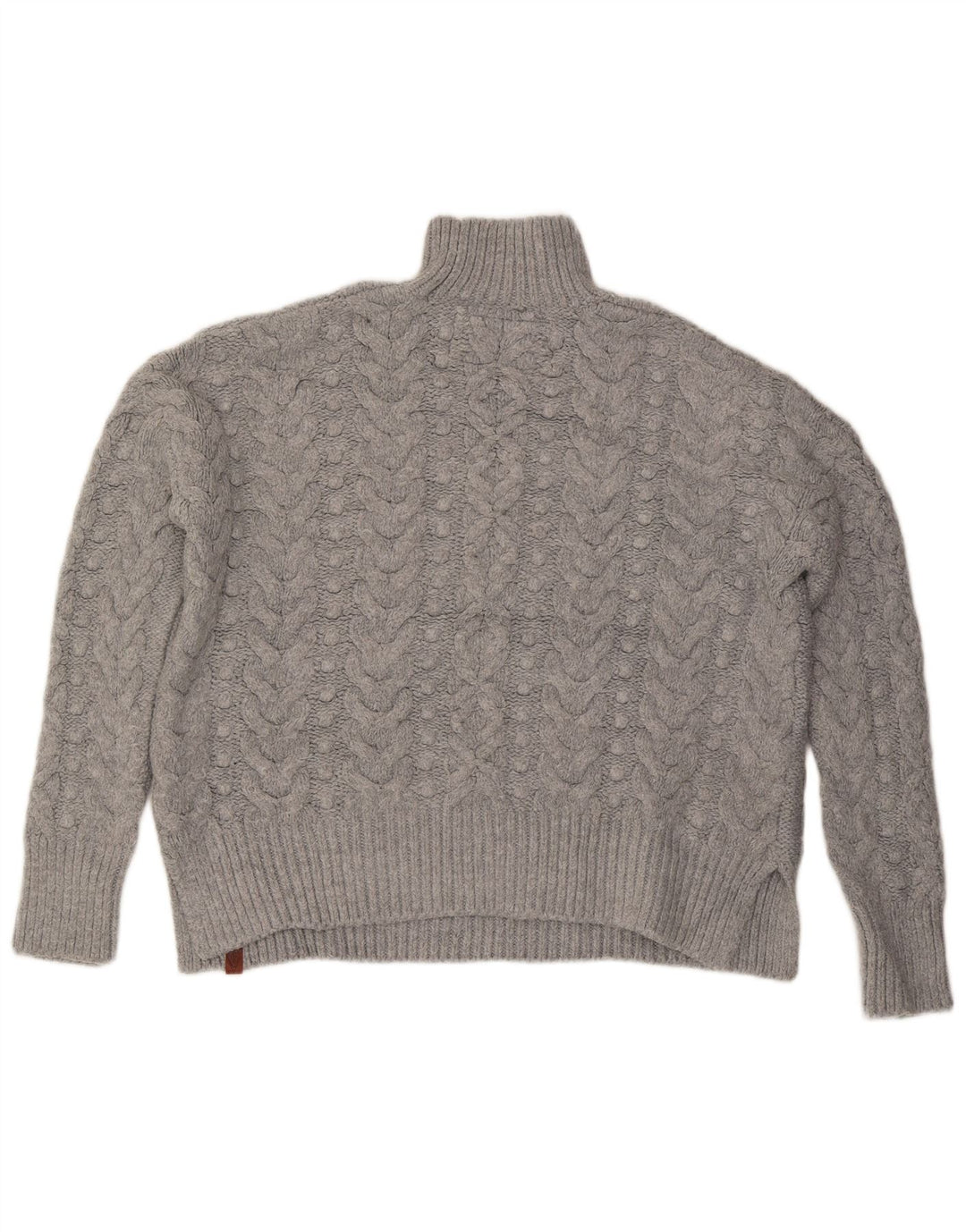 Superdry Damen Übergroßer Pullover mit Rollkragen, UK 14, Mittelgrau