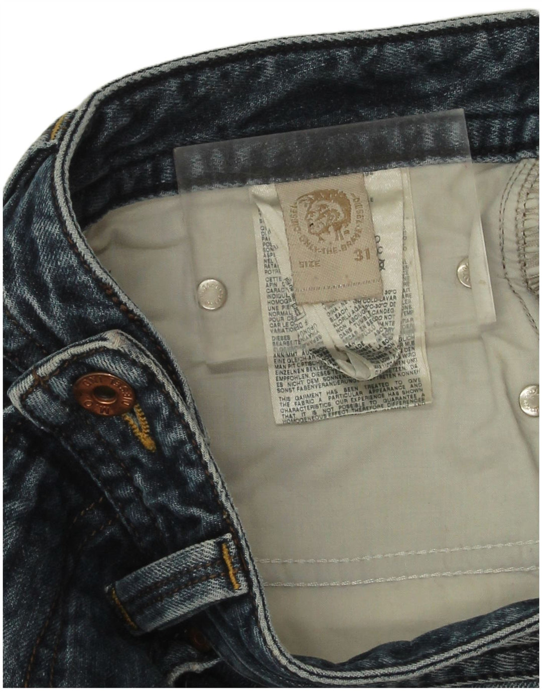 Diesel Herren Slim Jeans W31 L33 Blaue Baumwolle