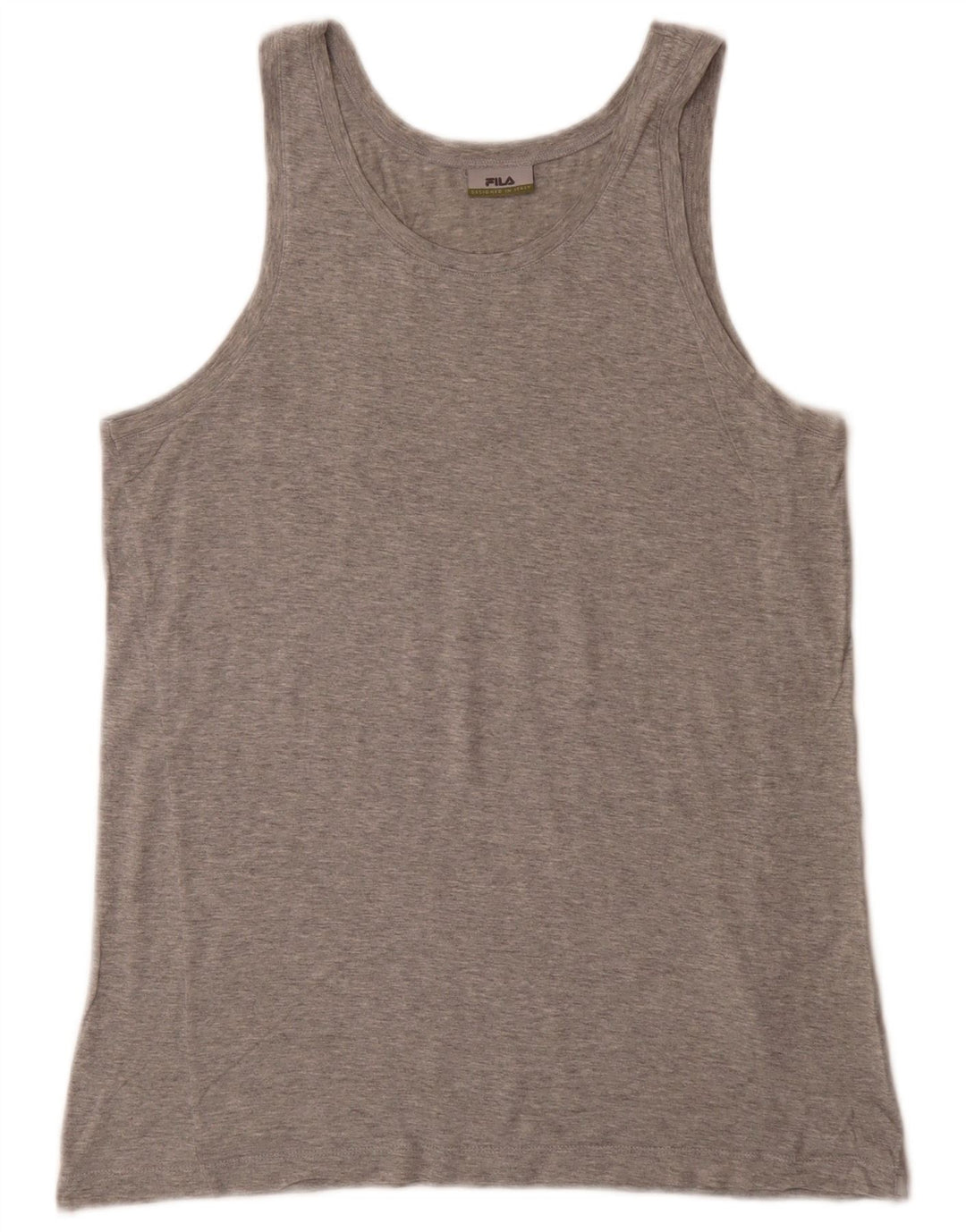 Fila Herren-Trägershirt aus mittelgrau gesprenkelter Baumwolle