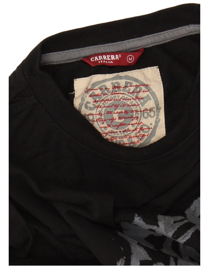 CARRERA Herren Grafik-Top Langarm Medium Schwarz